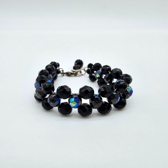 Women's Beaded Bracelet Black, One Size - Picture 10 of 12